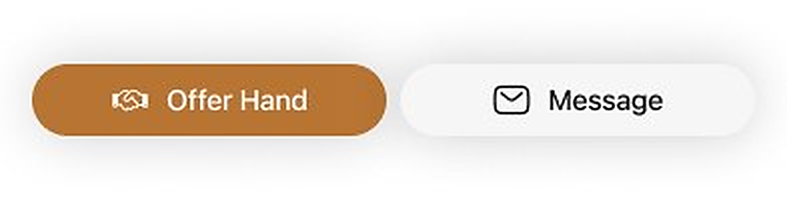 Offer Hand button from the Levelution app
